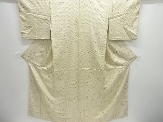 JAPANESE KIMONO / KOMON / SILK / FLORAL RHOMBUS